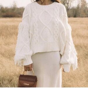 Line & Dot Jasper Fringe Sweater